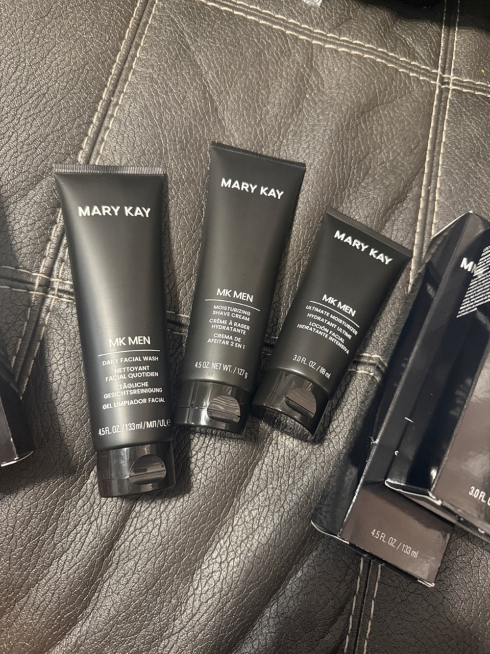 Mary Kay MK Men skin care regimen Trio - Shave Cream, Facial Wash & Moisturizer